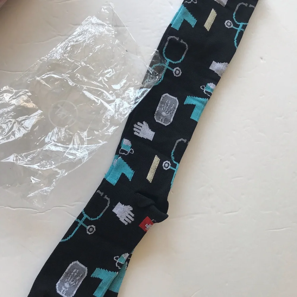 New size Large / XL Nurse Medical Healthcare Themed Compression Socks Lot Of 6
